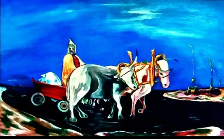 „Car cu boi” — pictură de Luis Ludovic Garcia Camarero
