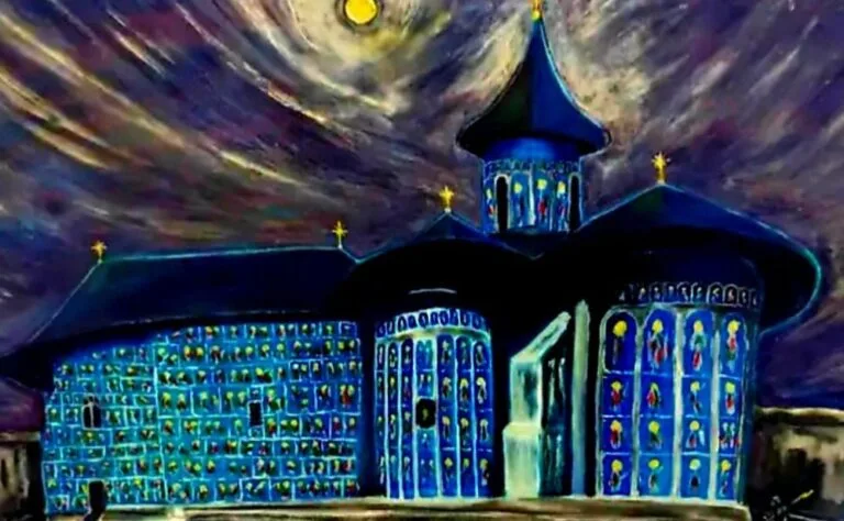„Mănăstirea albastră” — pictură de Luis Ludovic Garcia Camarero